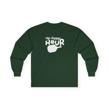 Women's Durable Pickleball Long Sleeves top - My Happy Hour Green