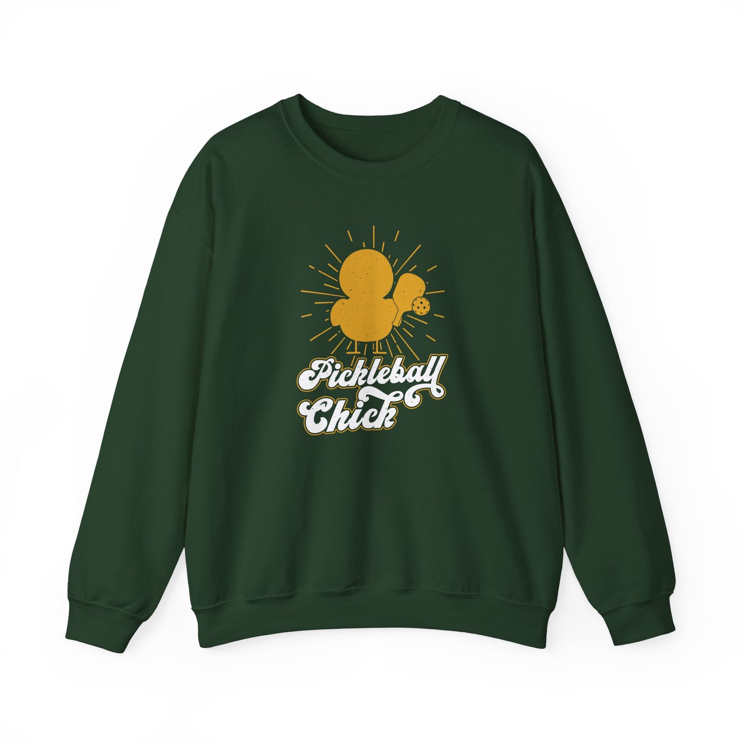Women's Funny Pickleball Sweatshirt - Pickleball Chick Green