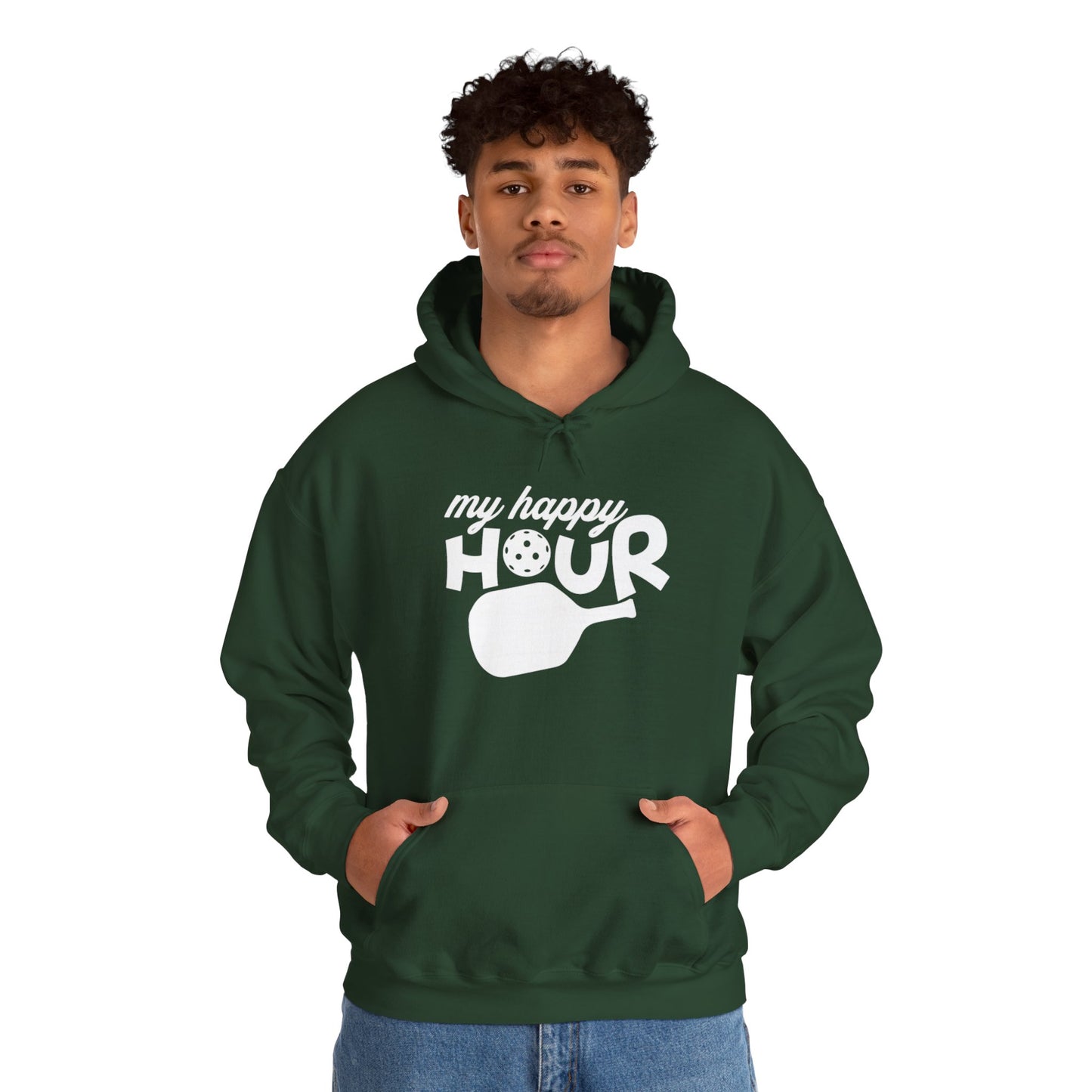 Men's Durable Pickleball Hoodie - My Happy Hour