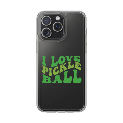 Pickleball Durable Phone case - I Love Pickleball Clear