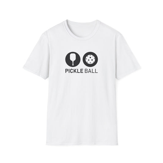 Women's Fun Pickleball T-shirt - Pickle and Ball White