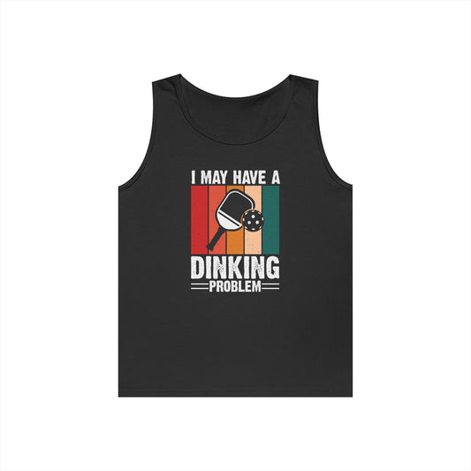 Men's Eye-Catching Pickleball Tank Top - I May Have a Dinking Problem Black