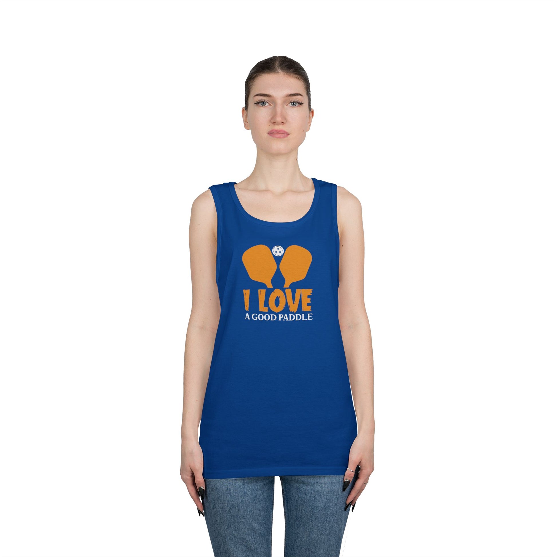 Women's Durable Pickleball Tank Top - I Love a Good Paddle