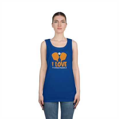 Women's Durable Pickleball Tank Top - I Love a Good Paddle