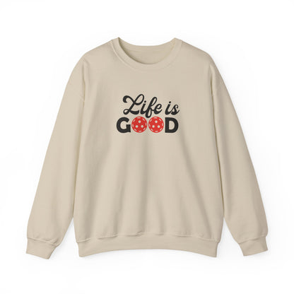 Women's Durable Pickleball Sweatshirt - Life is Good Beige