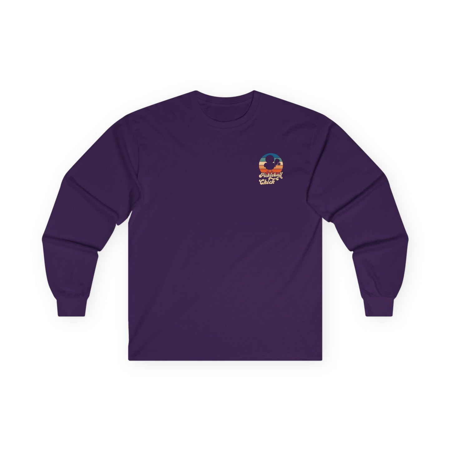 Women's Durable Pickleball Long Sleeves top - Crazy Pickleball Girl Purple