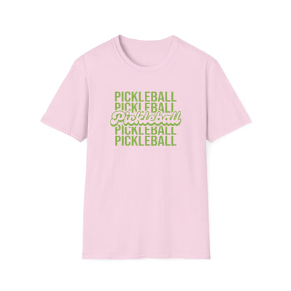 Women's Fun Pickleball T-shirt - Pickleball Repeat Pink