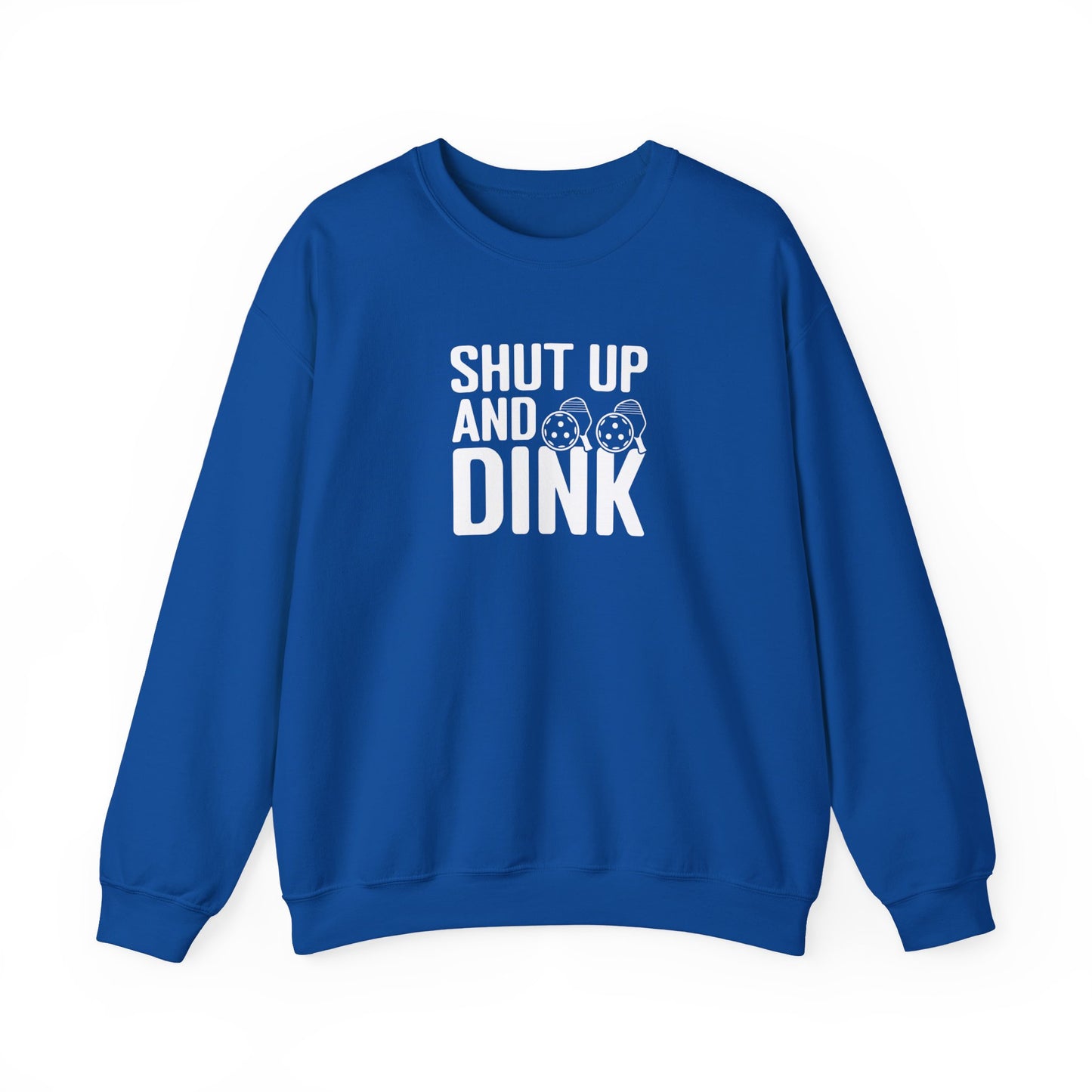 Women's Cool Pickleball Sweatshirt - Shut Up and Dink Royal