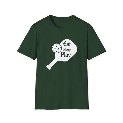 Women's Lightweight Pickleball T-shirt - Eat Sleep Play Green