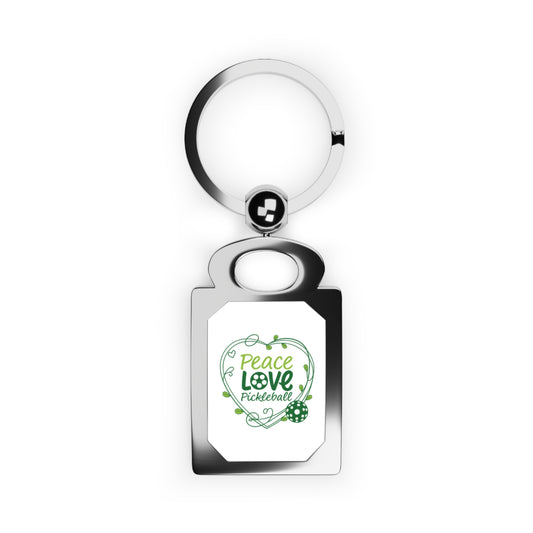 Pickleball Stylish Keyring - Peace Love Pickleball