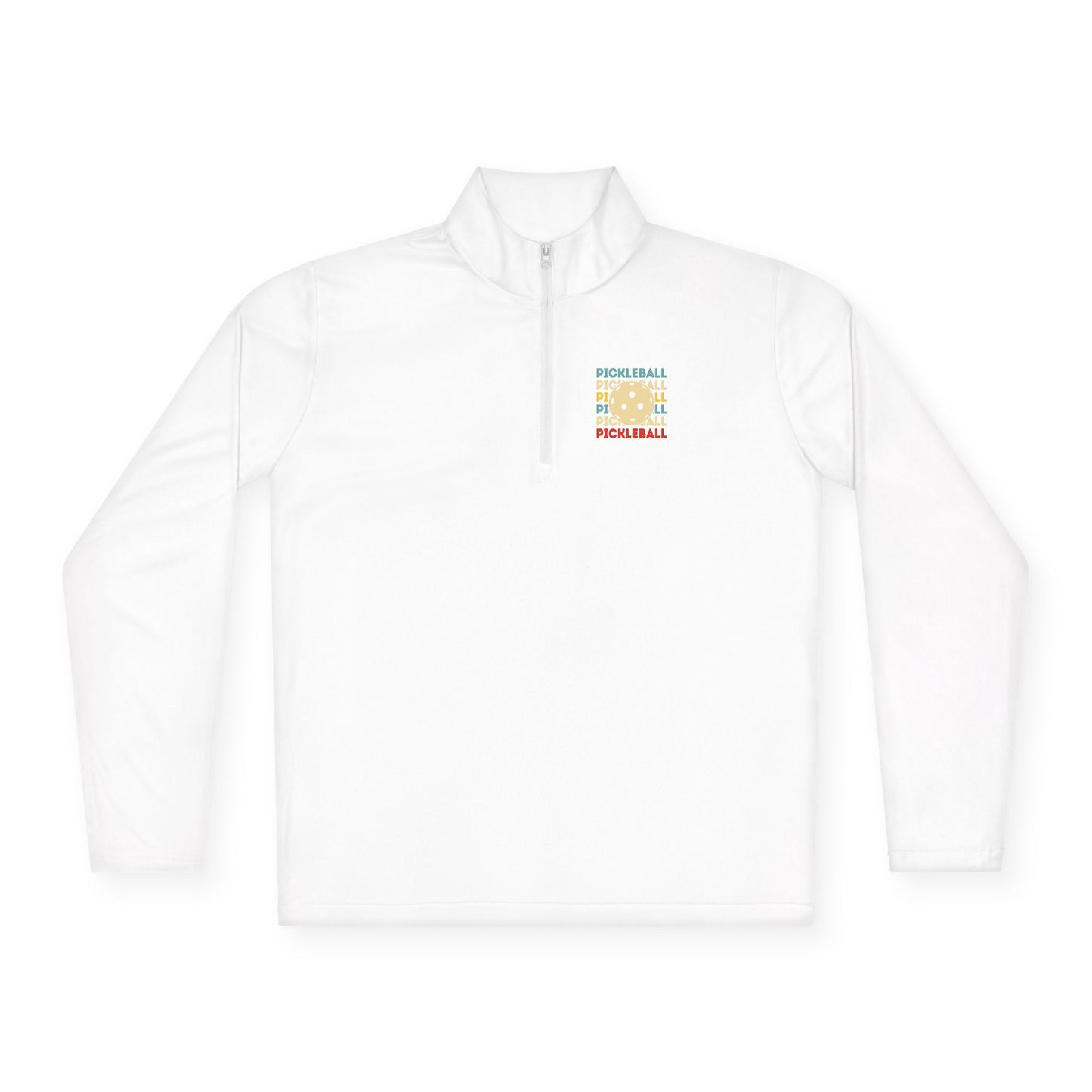 Women's Unique Pickleball Pullover - Pickleball and Ball White