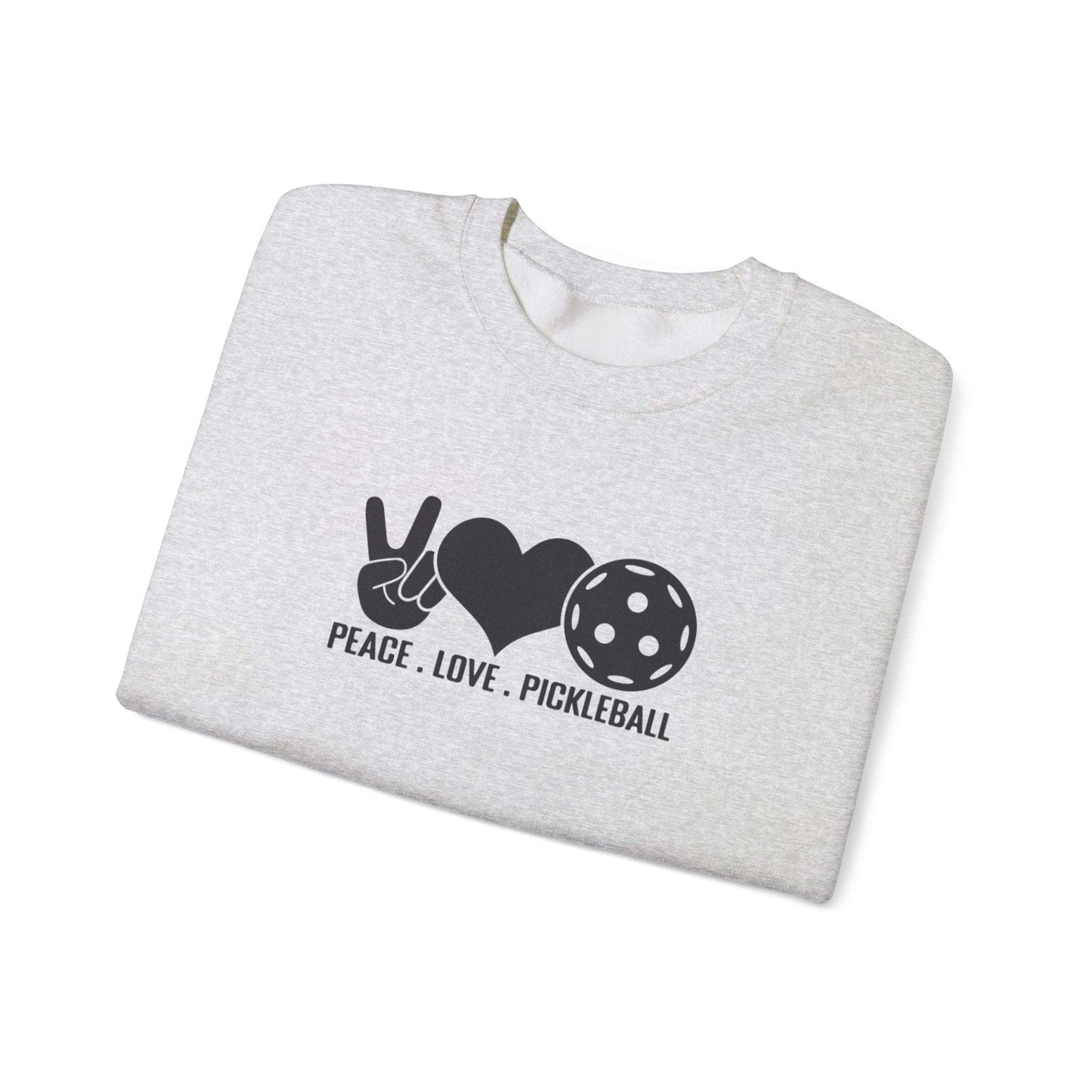 Women's Comfy Pickleball Sweatshirt - Peace, Love, Pickleball