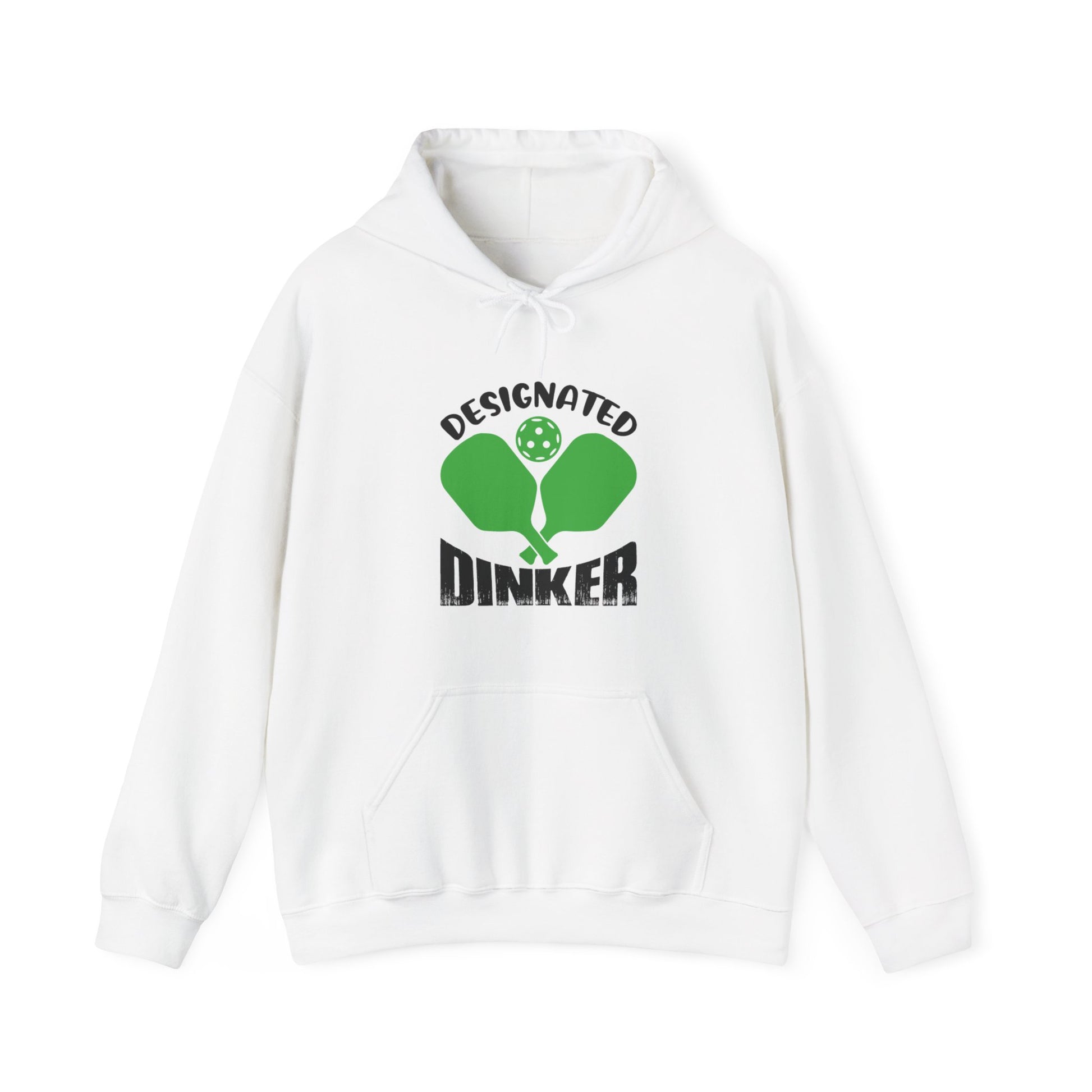 Men's Playful Pickleball Hoodie - Designated Dinker White