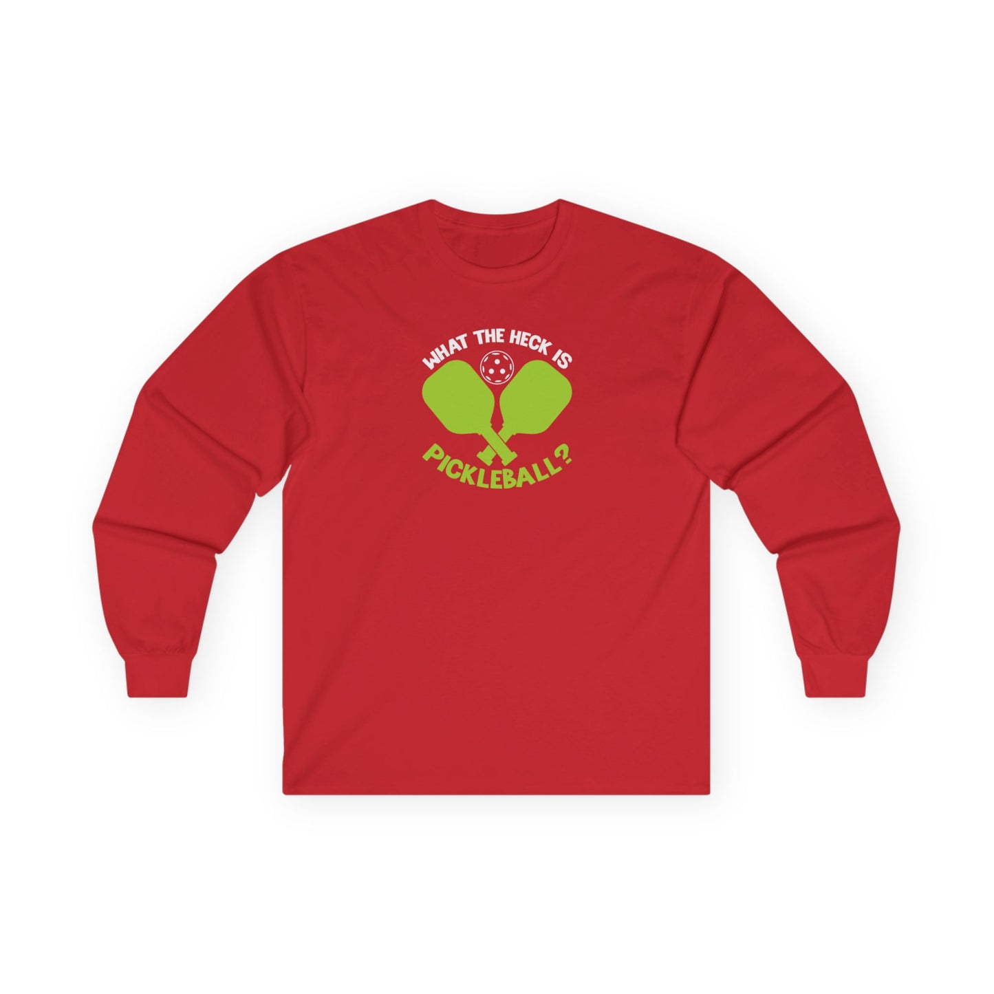 Women's Pickleball Long Sleeves top - What the Heck Is Pickleball? Red