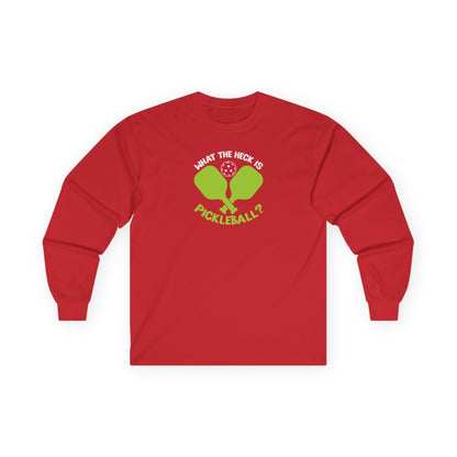 Women's Pickleball Long Sleeves top - What the Heck Is Pickleball? Red