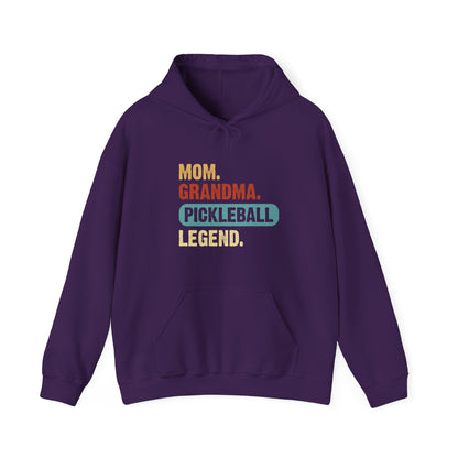Women's Soft Pickleball Hoodie - Mom Grandma Pickleball Legend Purple