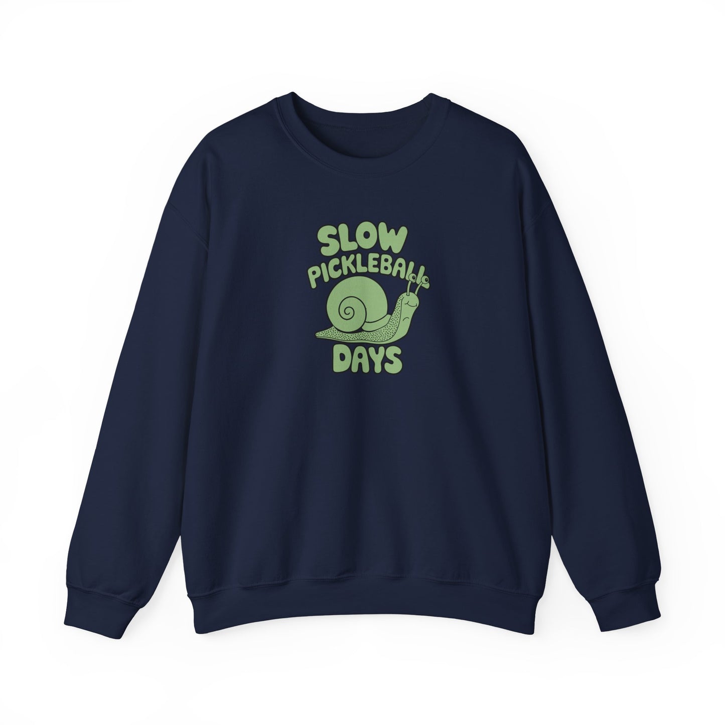 Women's Comfy Pickleball Sweatshirt - Slow Pickleball Days Navy