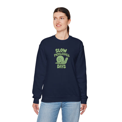 Women's Comfy Pickleball Sweatshirt - Slow Pickleball Days