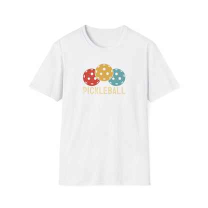 Men's Cool Pickleball T-shirt - Trio Pickleball Retro White