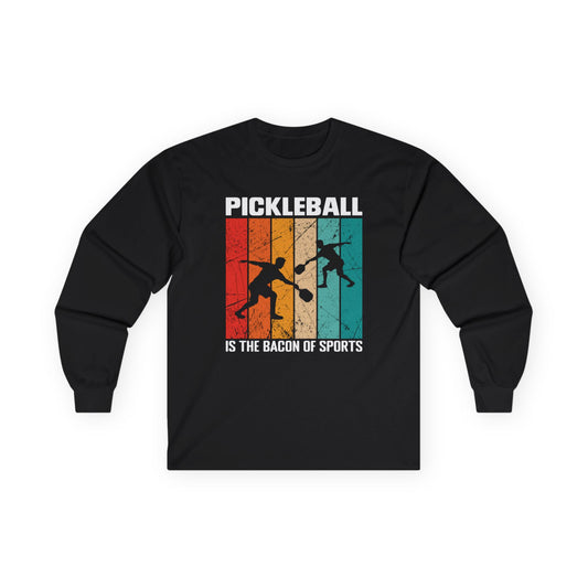 Men's Pickleball Long Sleeves top - Pickleball is the Bacon of Sports Black
