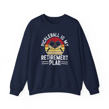 Women's Cool Pickleball Sweatshirt - Pickleball Is My Retirement Plan Navy