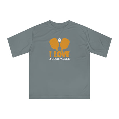 Men's Lightweight Pickleball T-shirt - I Love a Good Paddle Gray