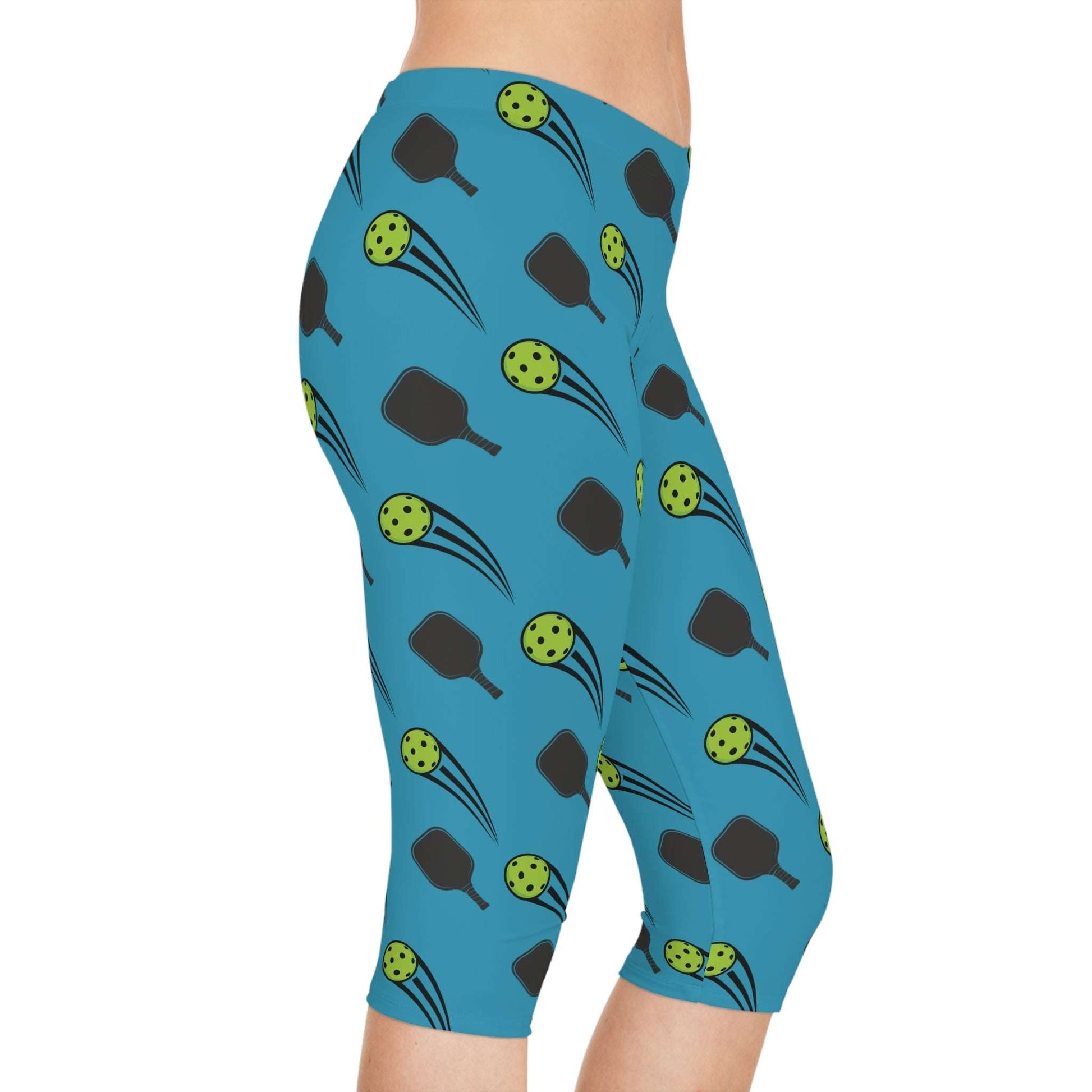Women's Vibrant Pickleball Legging - Paddle and Ball