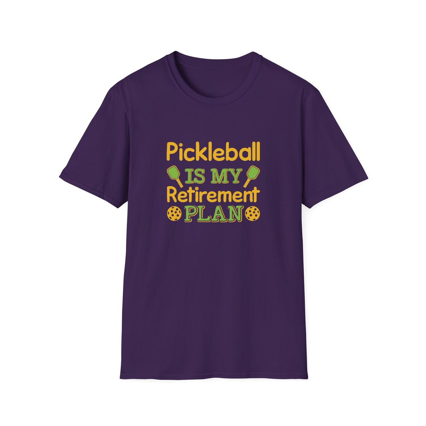 Men's Quirky Pickleball T-shirt - Pickleball Is My Retirement Plan