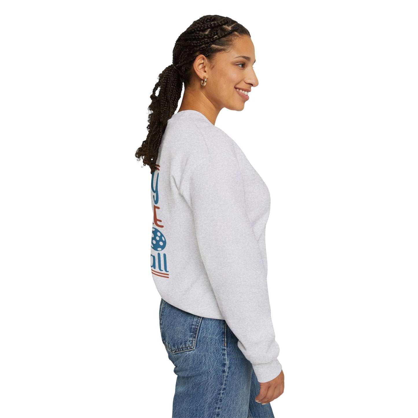 Women's Durable Pickleball Sweatshirt - Happy People Play Pickleball