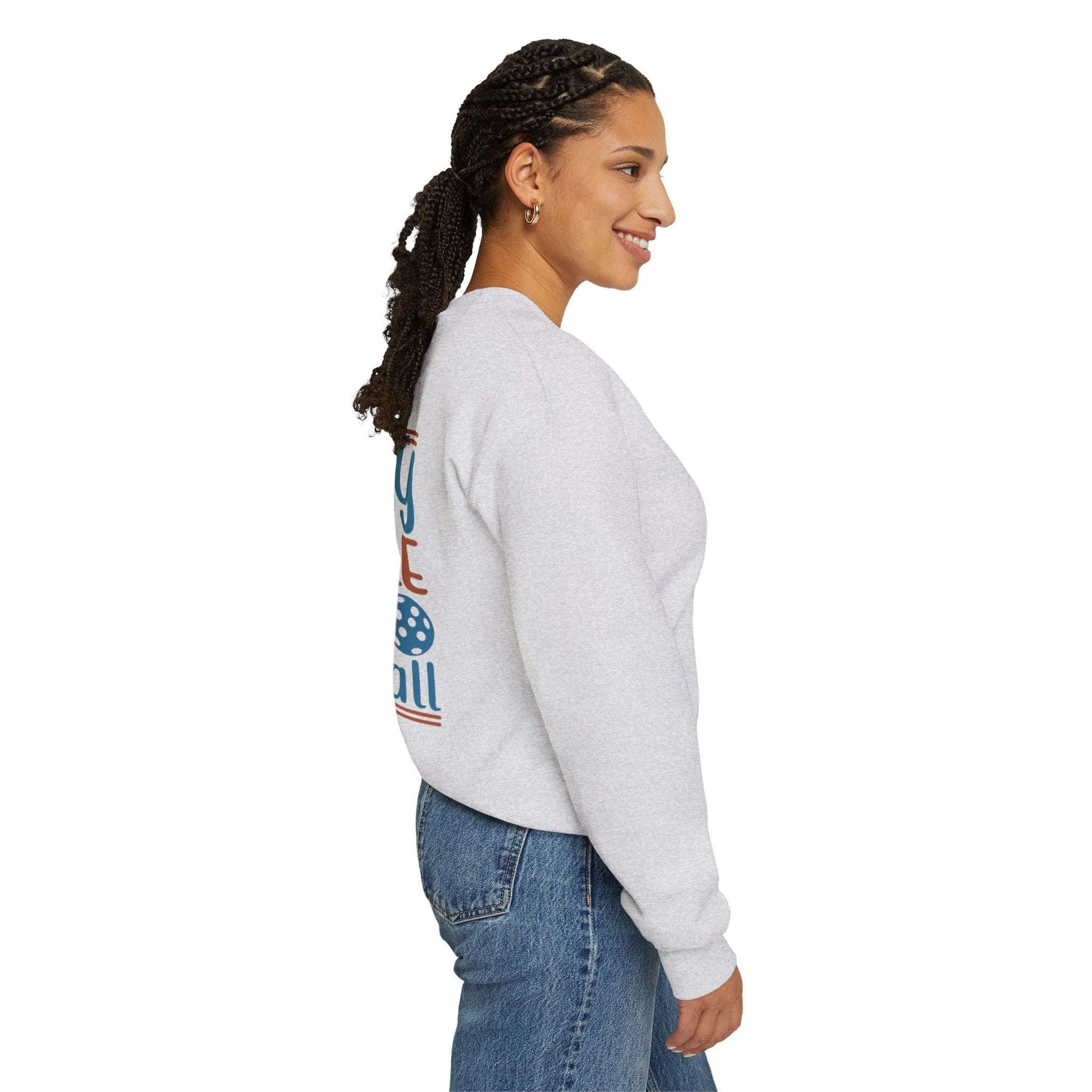 Women's Durable Pickleball Sweatshirt - Happy People Play Pickleball
