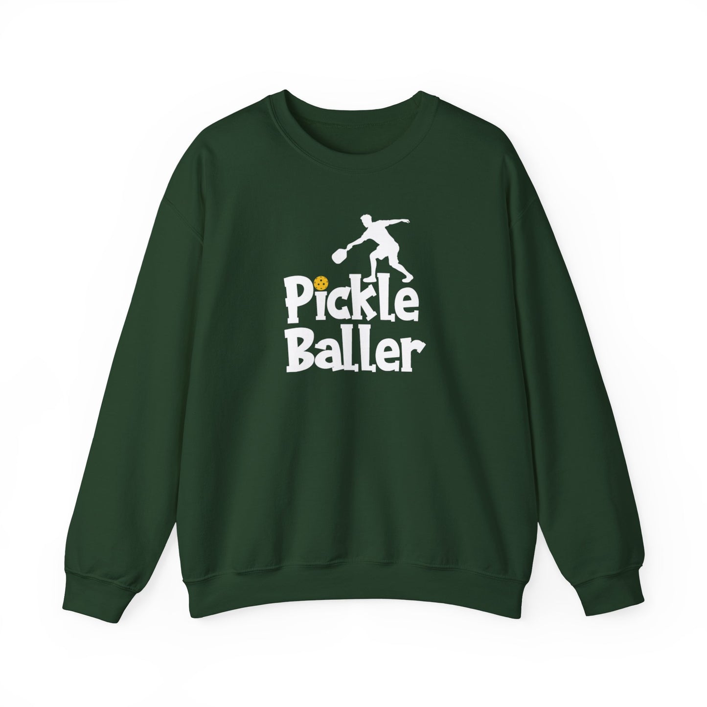 Men's Soft Pickleball Sweatshirt - Pickle Baller Green