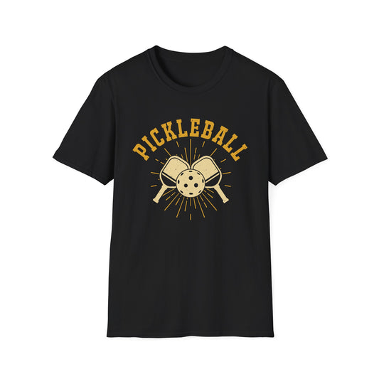 Men's Energetic Pickleball T-shirt - Pickleball Retro Black