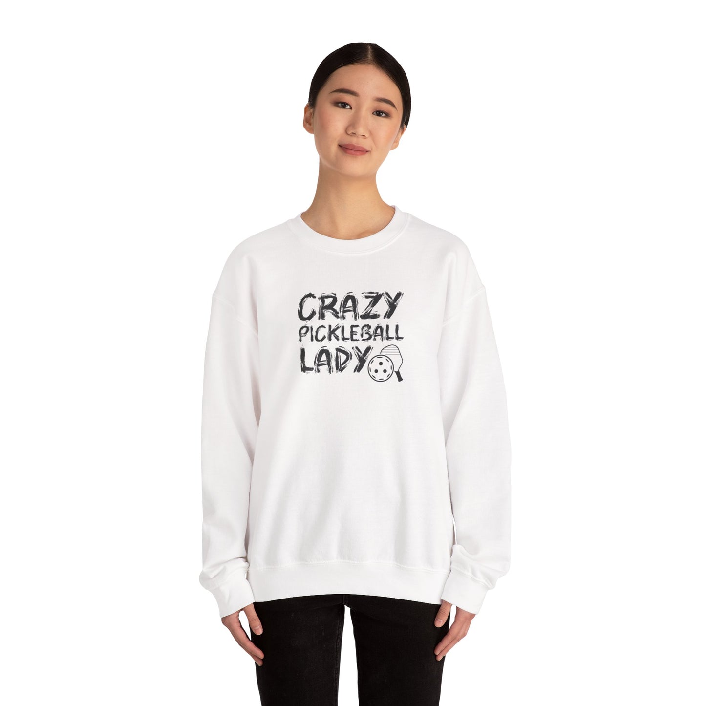 Women's Funny Pickleball Sweatshirt - Crazy Pickleball Lady