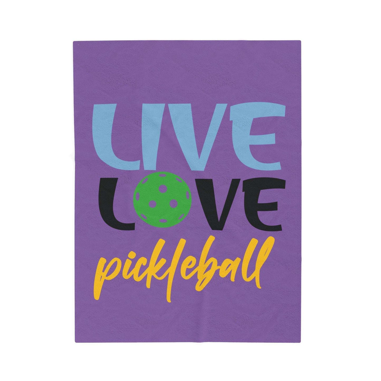 Pickleball Cheerful Blanket - Live Love Pickleball Purple