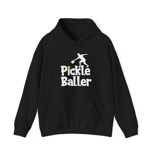 Men's Cool Pickleball Hoodie - Pickle Baller Black