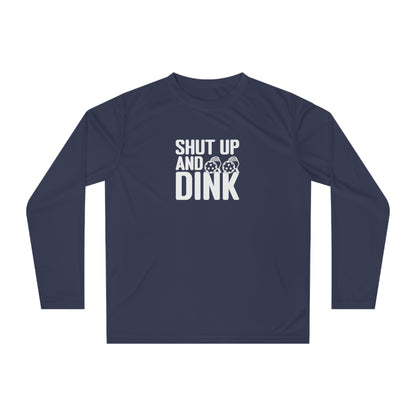 Men's Unique Pickleball Long Sleeves top - Shut Up and Dink Navy