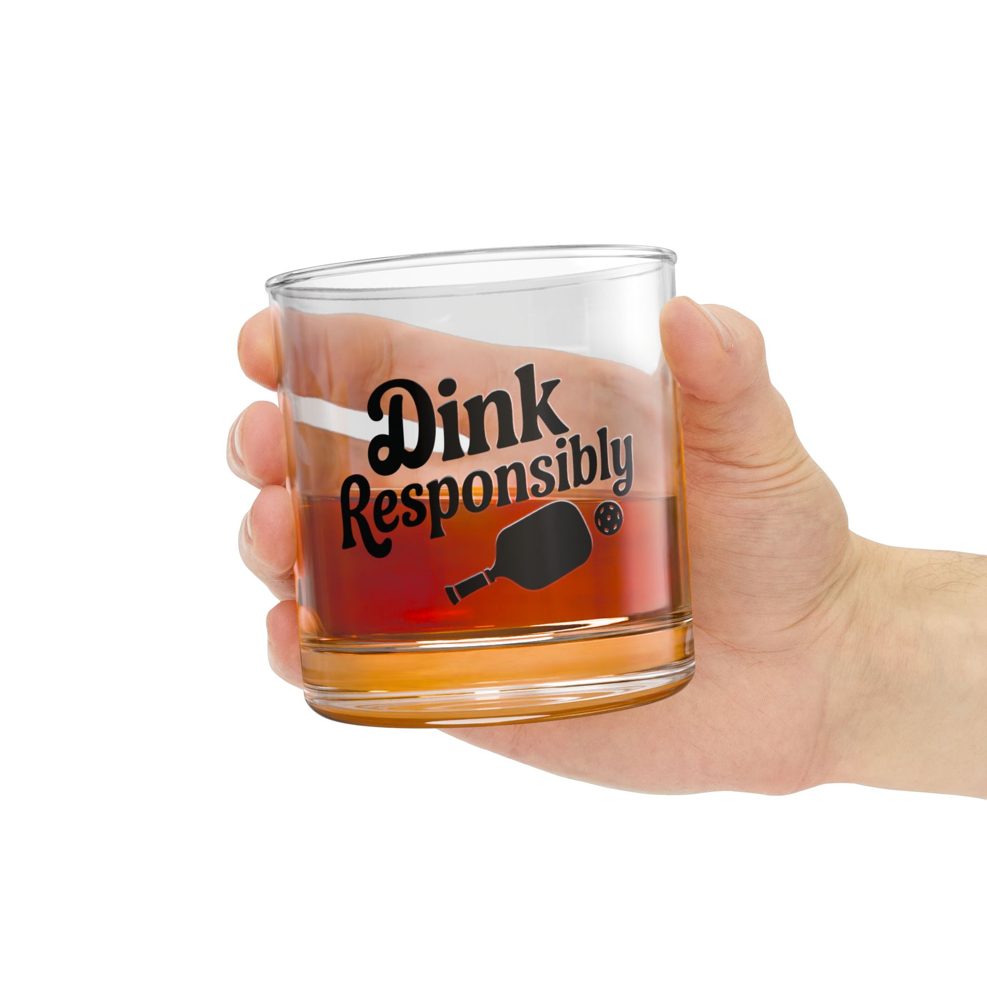 Pickleball Unique Rocks Glass - Dink Responsibly
