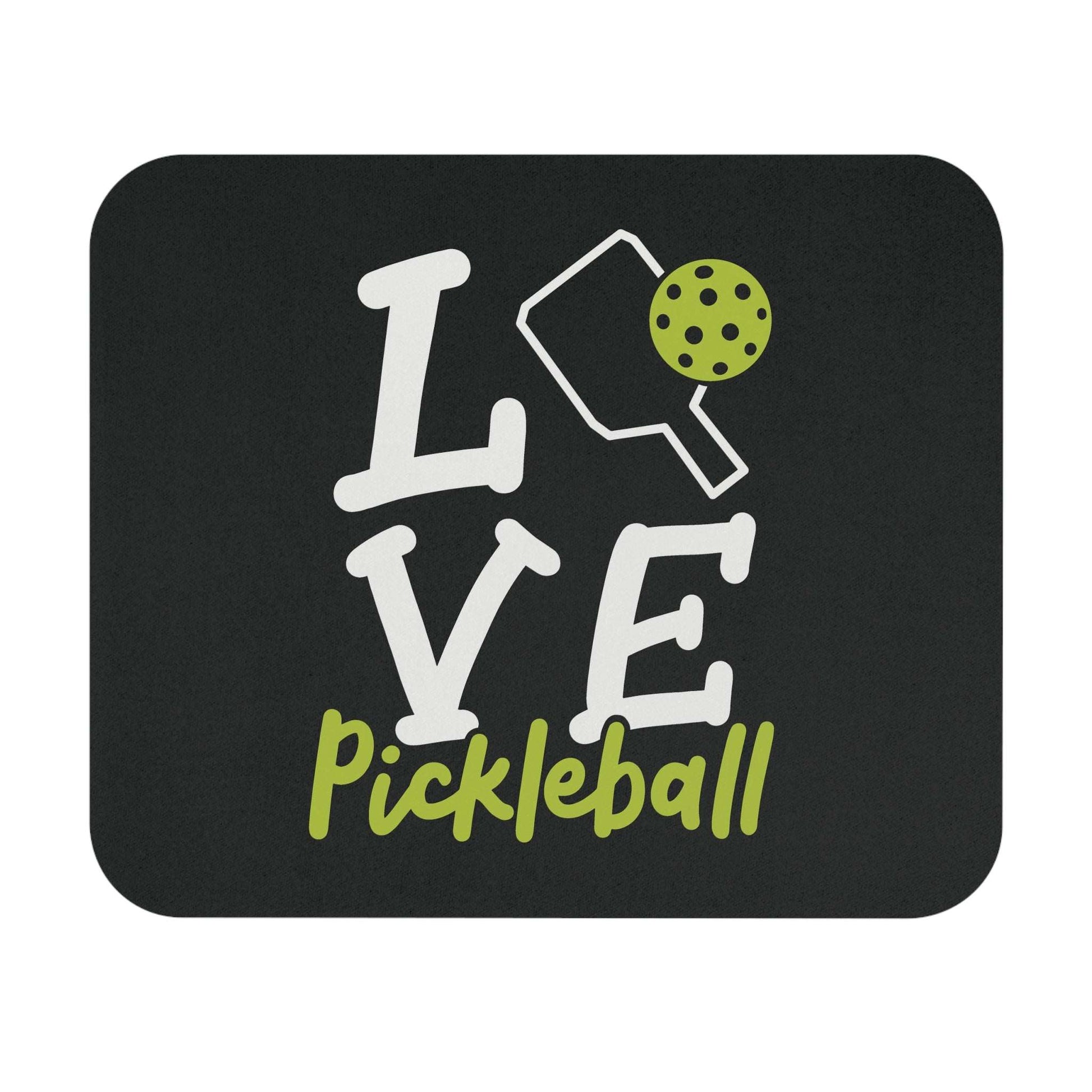 Pickleball Cute Mouse pad - Love Pickleball Black