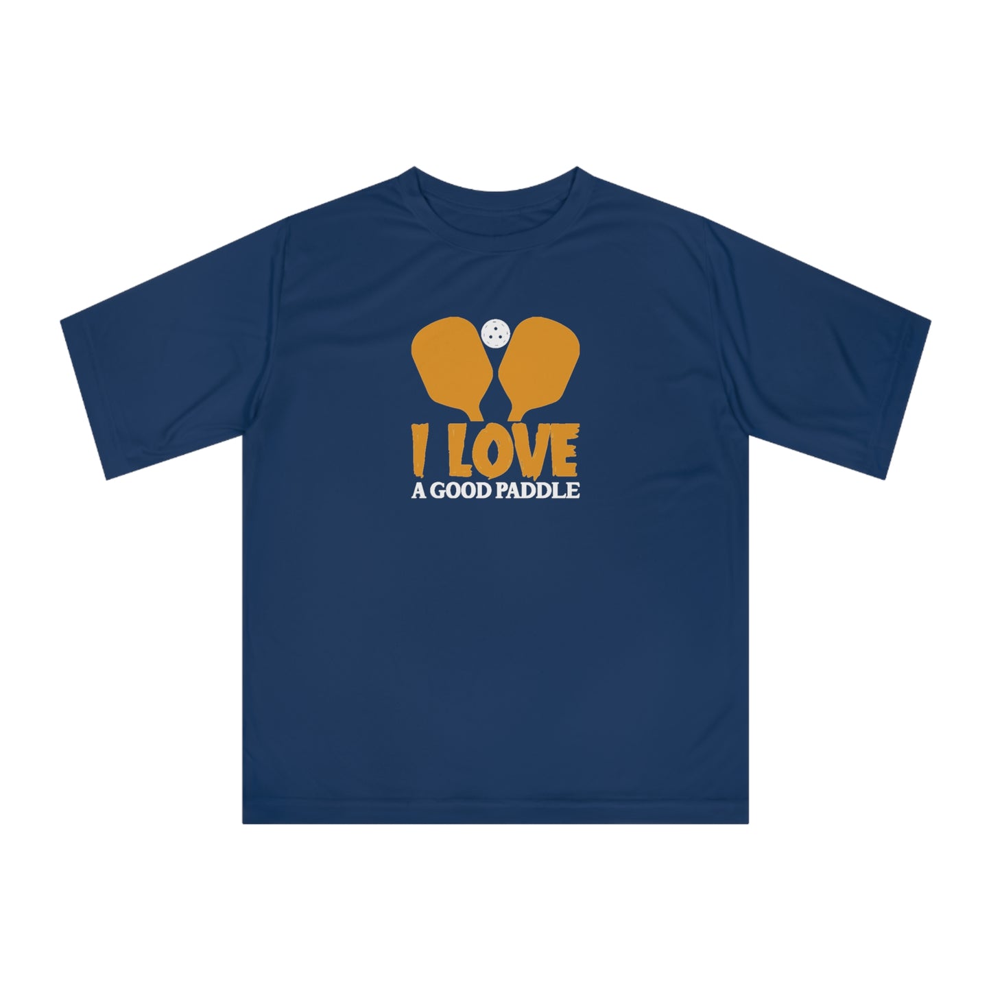 Men's Lightweight Pickleball T-shirt - I Love a Good Paddle Navy