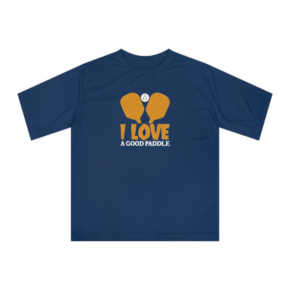 Men's Lightweight Pickleball T-shirt - I Love a Good Paddle Navy