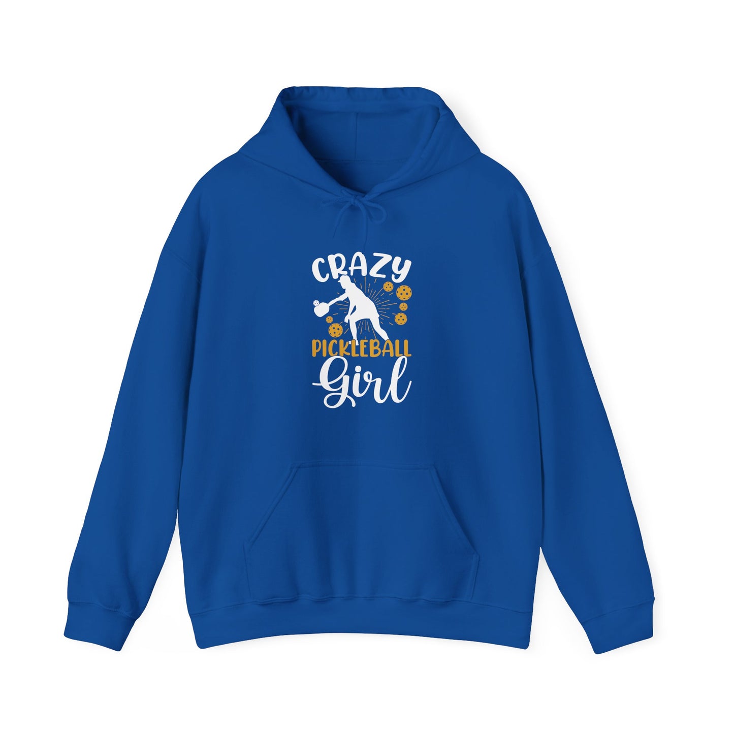 Women's Funny Pickleball Hoodie - Crazy Pickleball Girl Blue