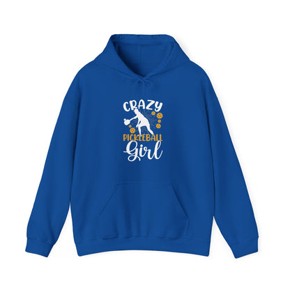 Women's Funny Pickleball Hoodie - Crazy Pickleball Girl Blue