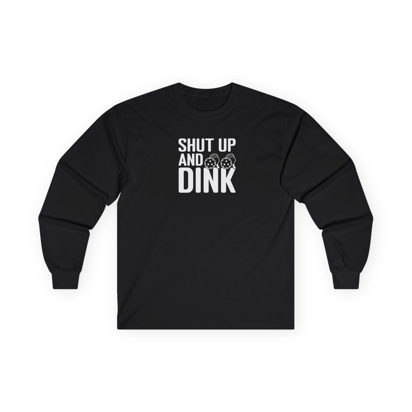 Women's Soft Pickleball Long Sleeves top - Shut Up and Dink Black