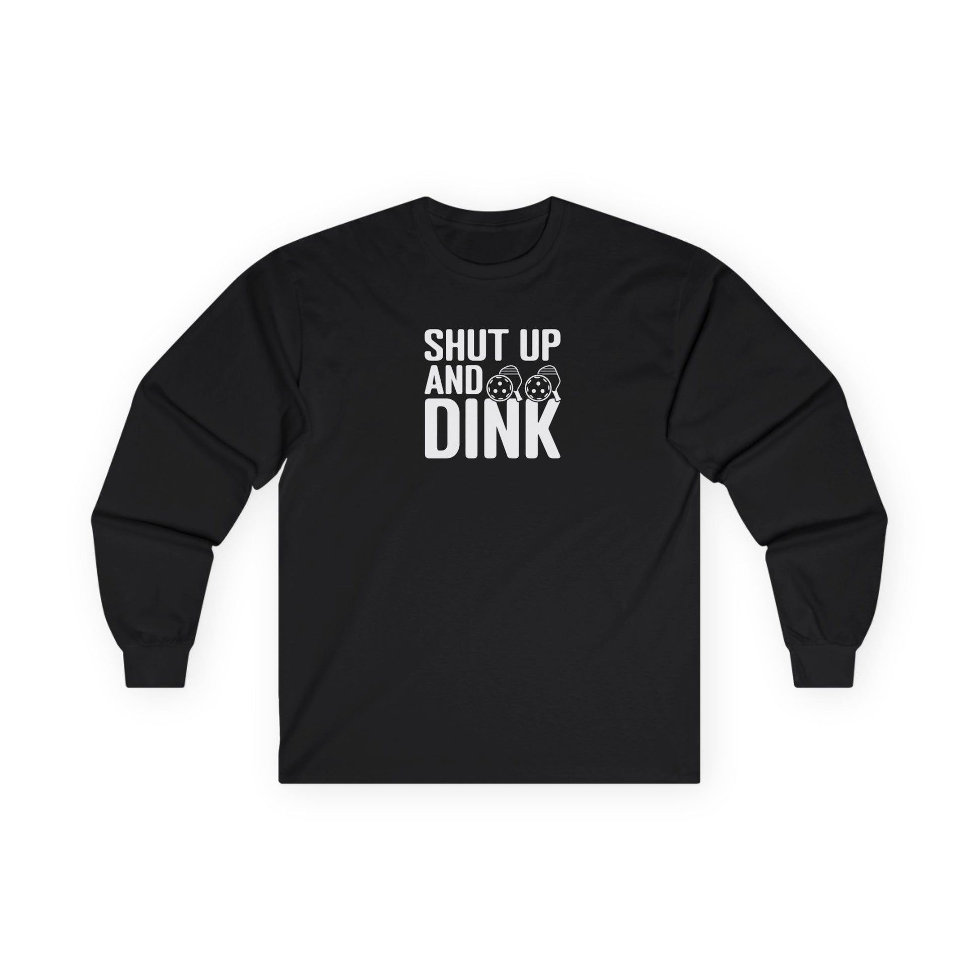 Women's Soft Pickleball Long Sleeves top - Shut Up and Dink Black