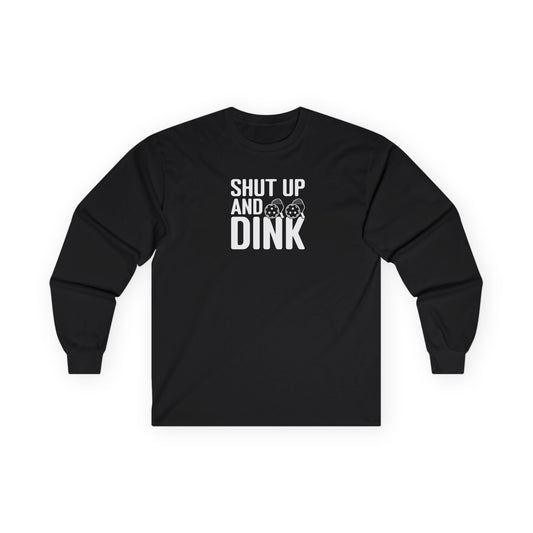 Women's Soft Pickleball Long Sleeves top - Shut Up and Dink Black