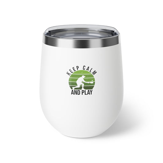 Pickleball Durable Cup - Keep Calm and Play White