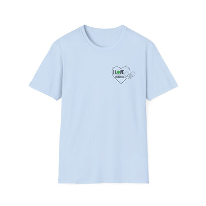 Women's Cute Pickleball T-shirt - Paddle Battle Blue