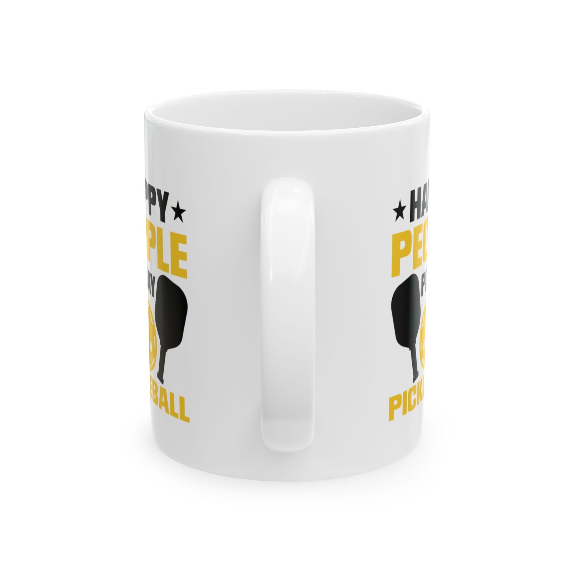 Funny Pickleball Mug Ceramic - Happy People Play Pickleball