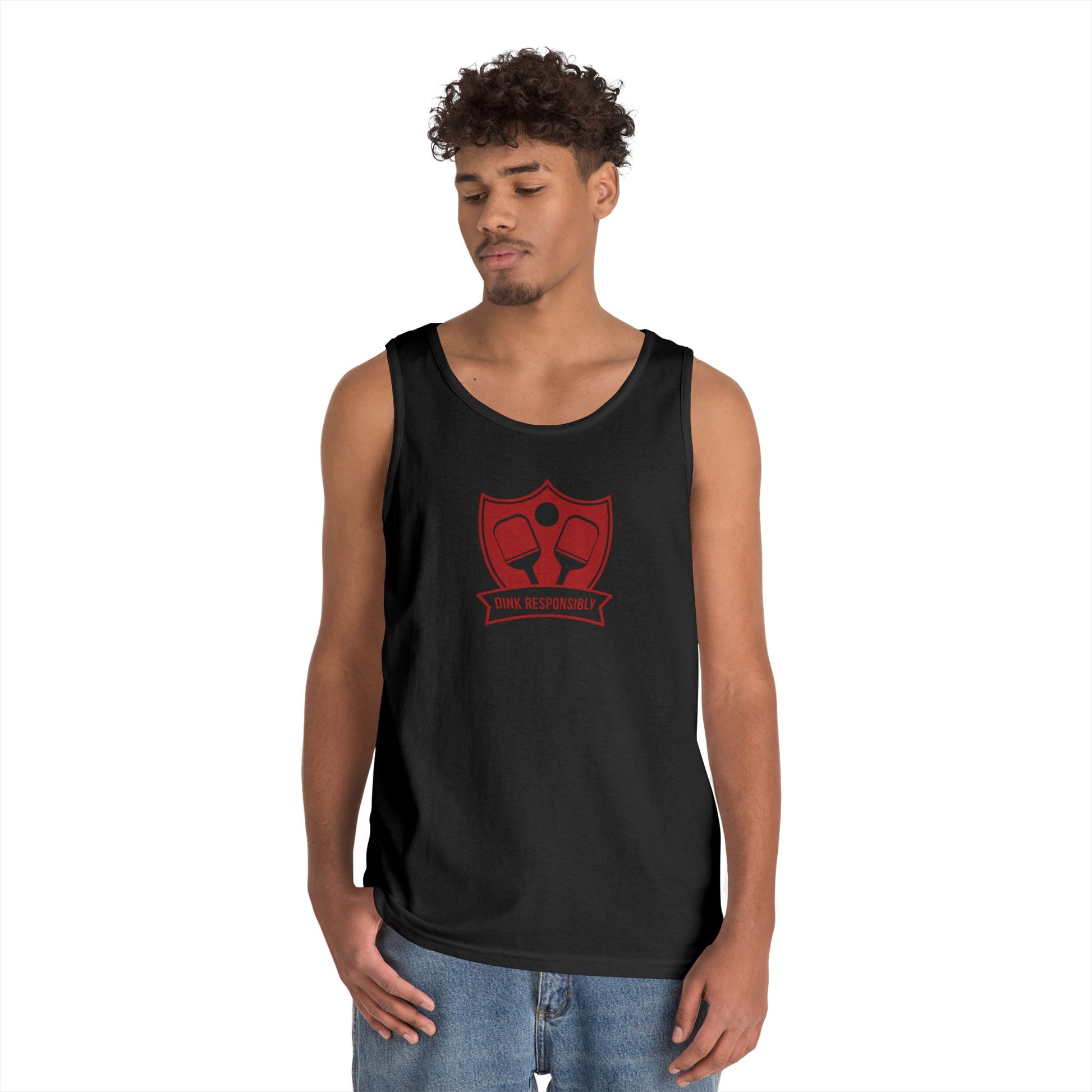 Men's Durable Pickleball Tank Top - Dink Responsibly