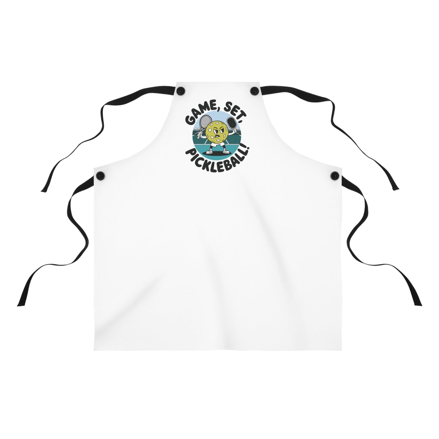 Pickleball Unique Apron - Game, Set, Pickleball White